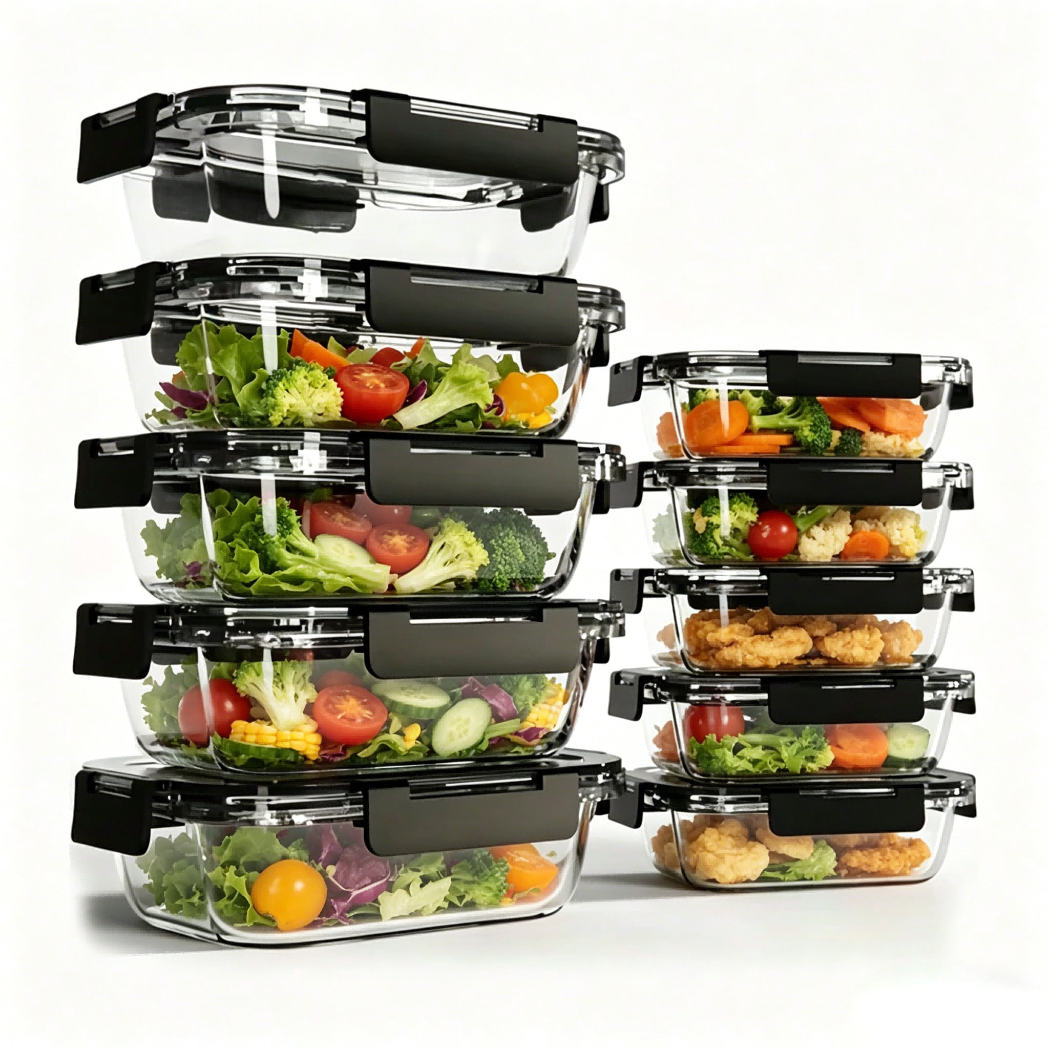 10 Pack Glass Meal Prep Contai - Meal Prep Glass Containers Oven Safe recension och pris