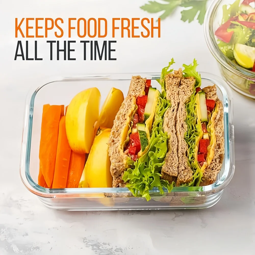 Rectangular Borosilicate Glass - Meal Prep Glass Containers Oven Safe recension och pris