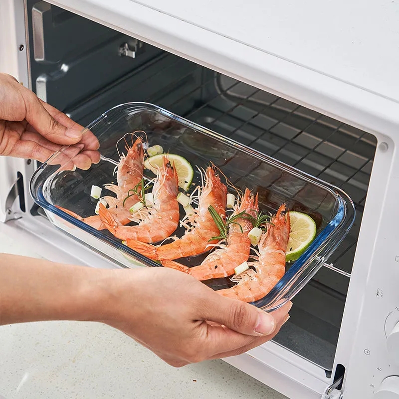 Glass Baking Pan Rectangular H - Meal Prep Glass Containers Oven Safe recension och pris