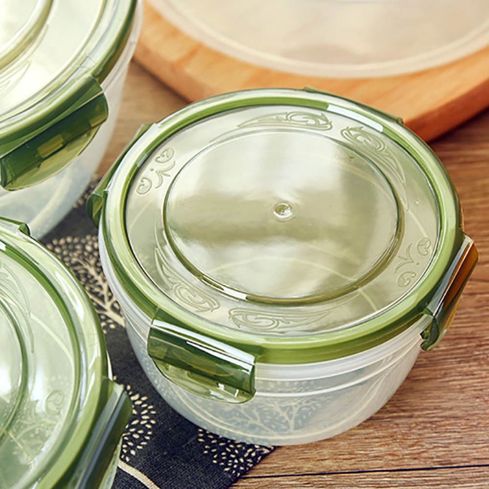 1/4Pcs Safe Plastic Round Stor - Meal Prep Glass Containers Oven Safe recension och pris