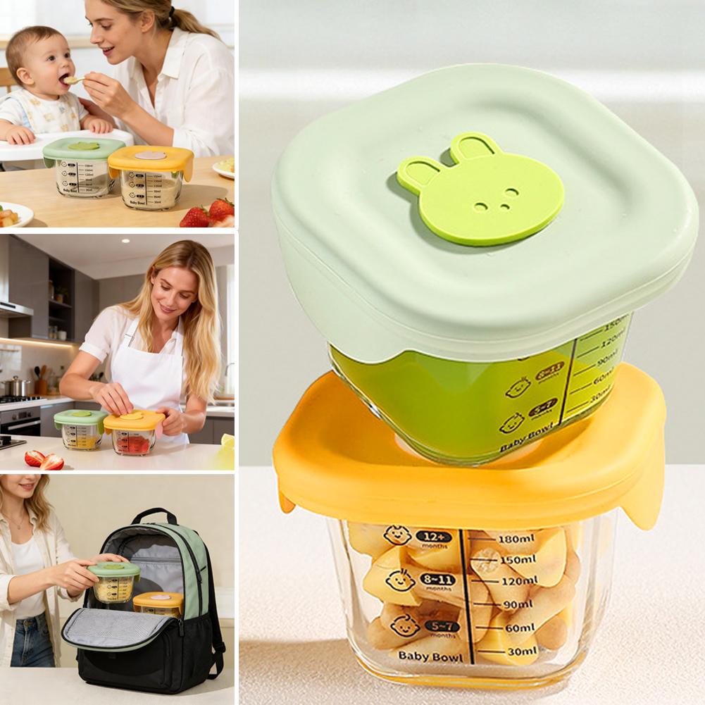 2PCS Glass Steaming Bowl Baby  - Meal Prep Glass Containers Oven Safe recension och pris