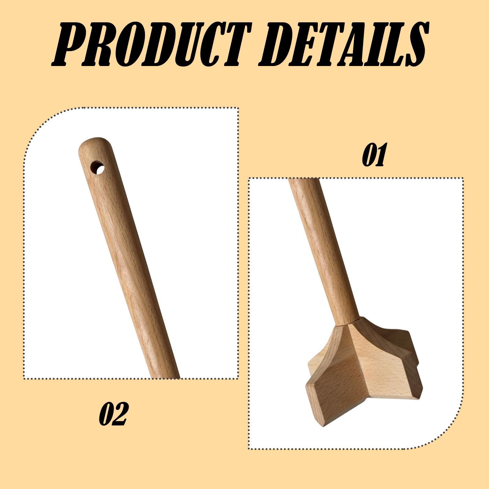 Premium Wood Potato Masher Eas - Meal Prep Potatoes recension och pris