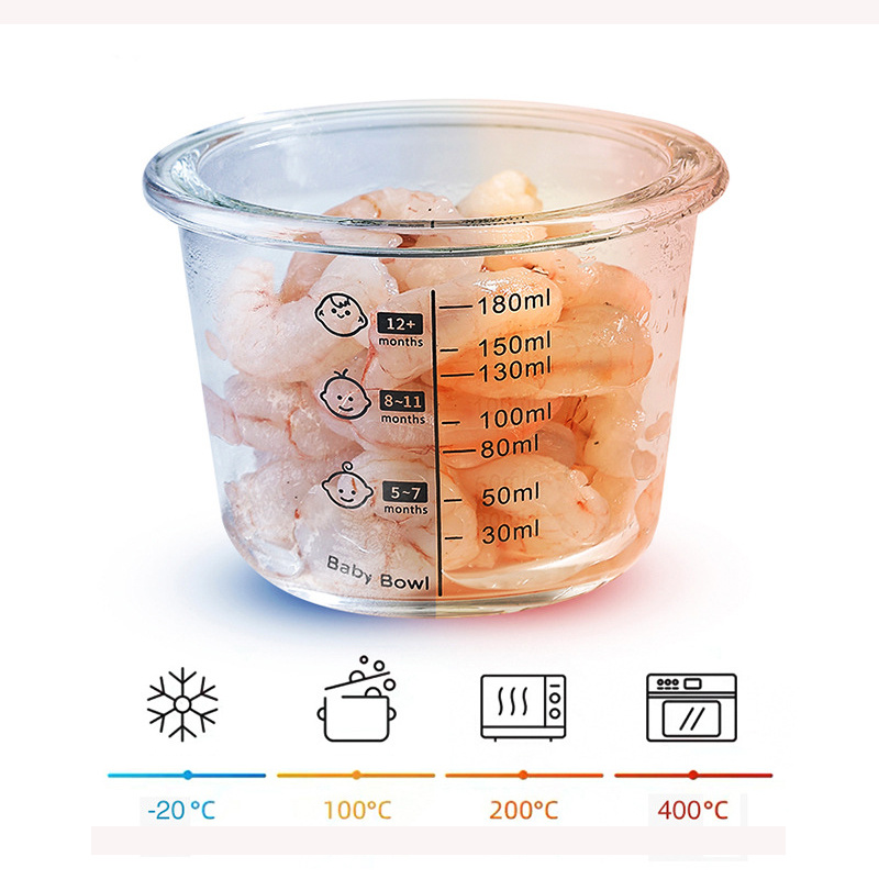 180ml Glass Baby Food Storage  - Meal Prep Glass Containers Oven Safe recension och pris