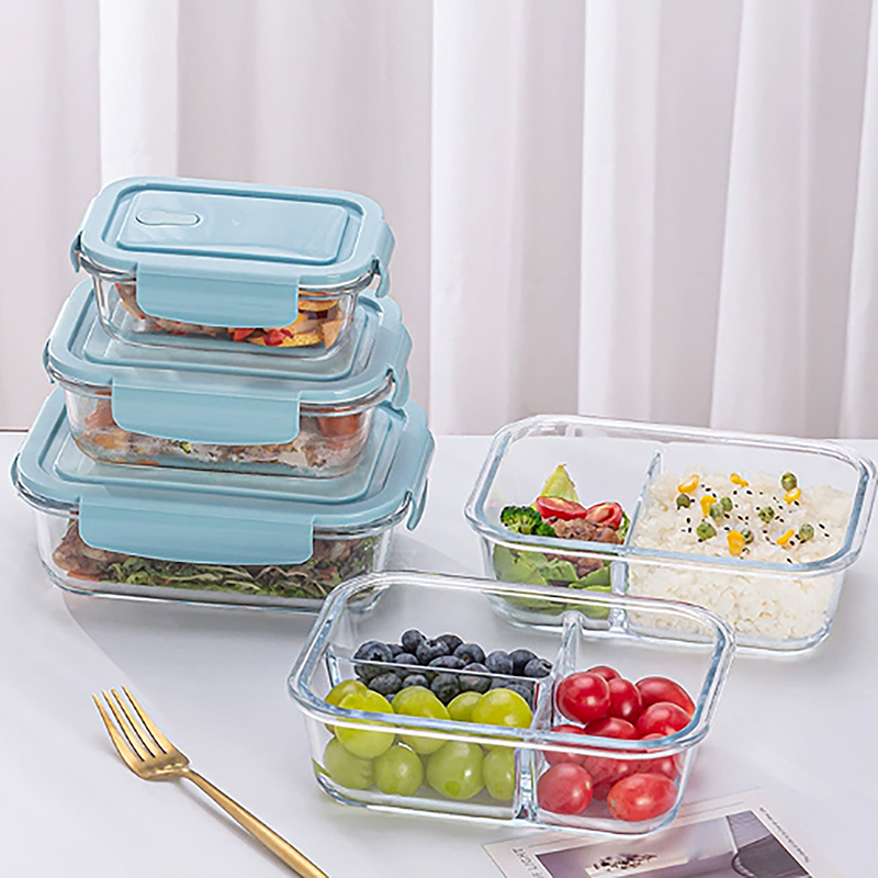 1/2/3 Grids Thickened Leak Pro - Meal Prep Glass Containers Oven Safe recension och pris