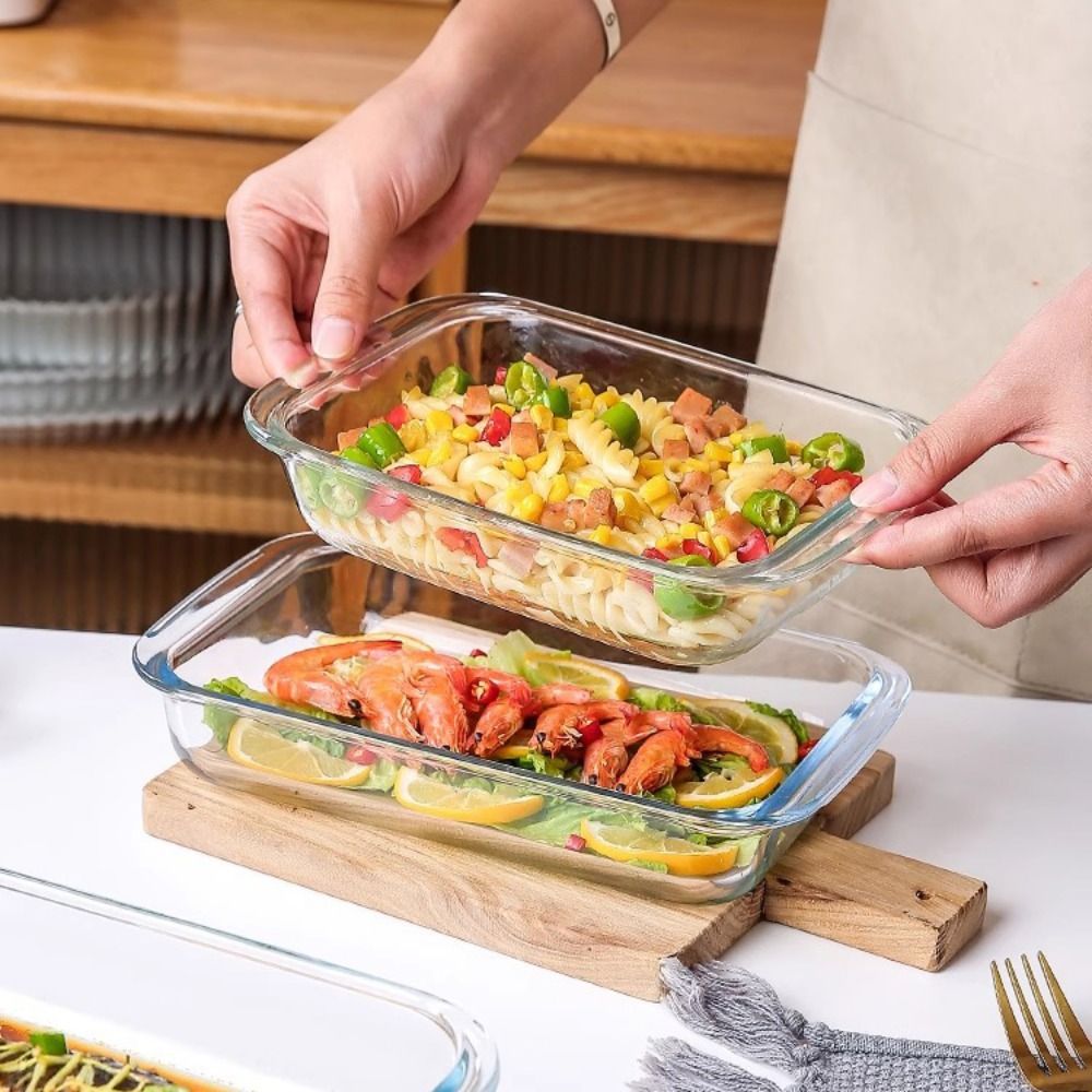 Durable Rectangular Glass Baki - Meal Prep Glass Containers Oven Safe recension och pris